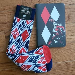 Harley Quinn notebook and socks